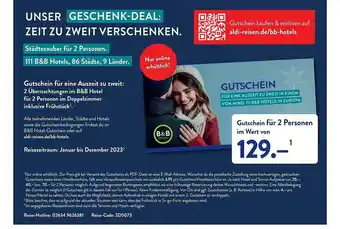 ALDI Nord Reisen Gutschein für 2 personen im wert Angebot