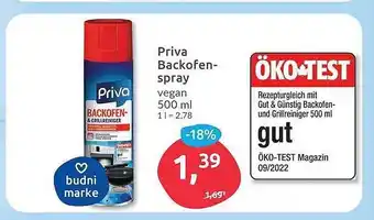 Budni Priva backofenspray Angebot