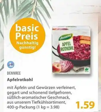 basic Dennree apfelrotkohl Angebot