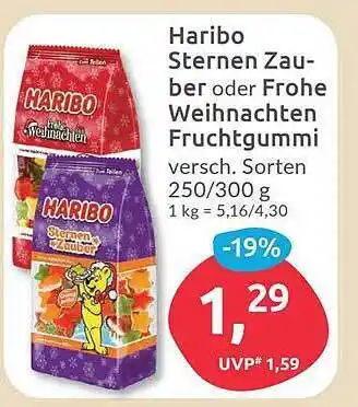 Budni Haribo sternen zauber oder frohe weihnachten fruchtgummi Angebot