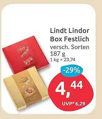 Budni Lindt lindor box festlich Angebot