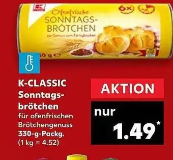 Kaufland K-classic sonntagsbrötchen Angebot