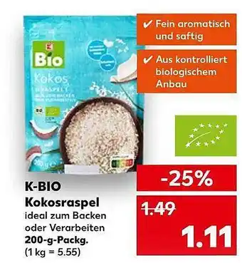 Kaufland K-bio kokosraspel Angebot