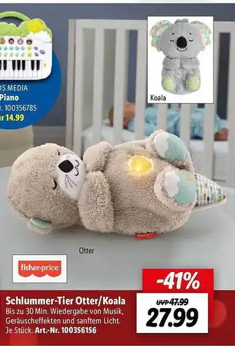 Lidl Schlummer-tier otter-koala Angebot