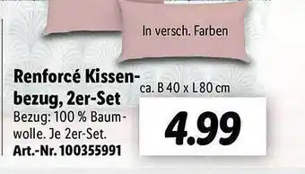 Lidl Renforcé kissenbezug 2er-set Angebot