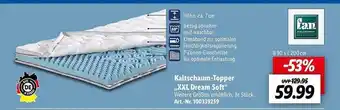 Lidl Kaltschaum-topper „xxl dream soft“ Angebot