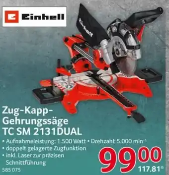 Selgros Einhell Zug Kapp Gehrungssäge TC-SM 2131Dual Angebot