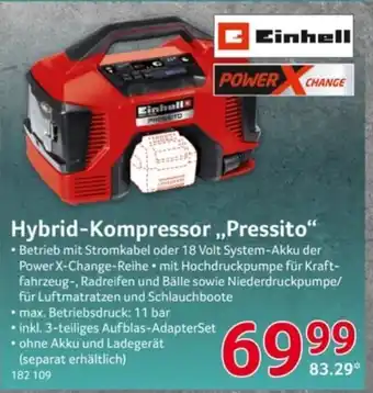 Selgros Einhell Hybrid Kompressor Pressito Angebot