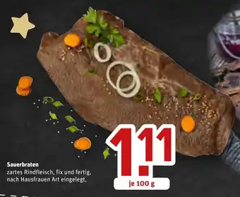 REWE Sauerbraten 100 g Angebot