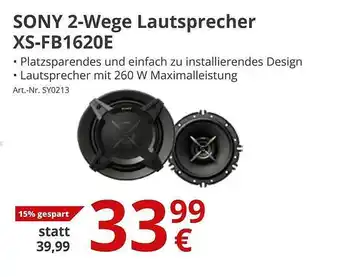 A.T.U. Sony 2-wege lautsprecher xs-fb1620e Angebot