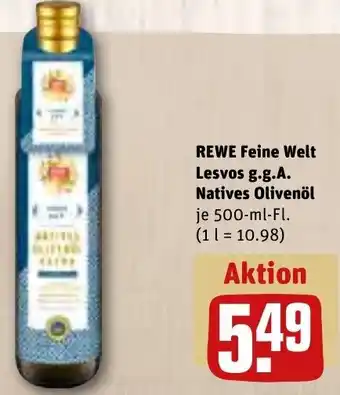 REWE Rewe Feine Welt Lesvos g.g.A. Natives Olivenöl 500 ml Fl. Angebot