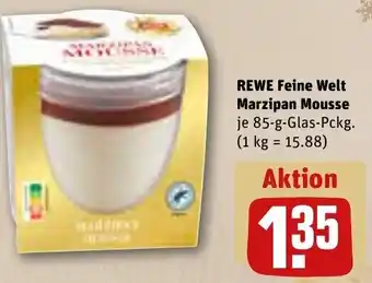 REWE Rewe Feine Welt Marzipan Mousse 85 g Glas Pckg. Angebot