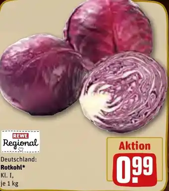 REWE Rotkohl 1 kg Angebot