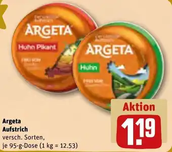 REWE Argeta Aufstrich 95 g Dose Angebot