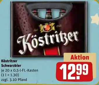 REWE Köstritzer Schwarzbier 20x0,5 L-Fl. Kasten Angebot