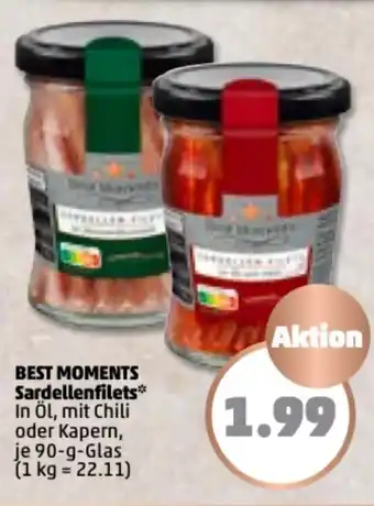 PENNY Best Moments Sardellenfilets 90 g Glas Angebot