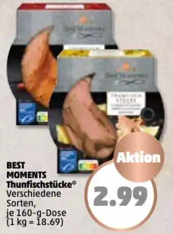 PENNY Best Moments Thunfischstücke 160 g Dose Angebot