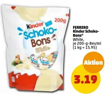 PENNY Ferrero Kinder Schoko Bons 200 g Beutel Angebot