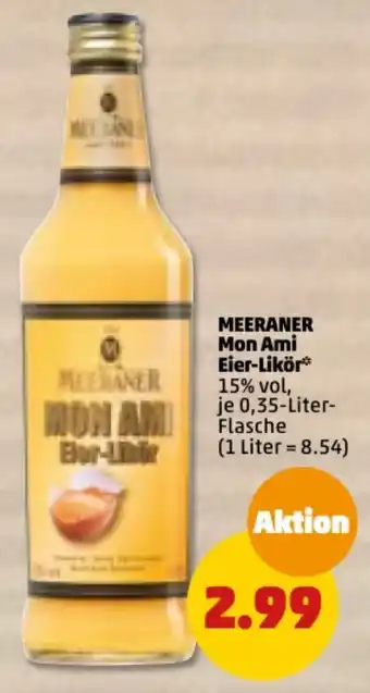 PENNY Meeraner Mon Ami Eier Likör 0,35 Liter Flasche Angebot