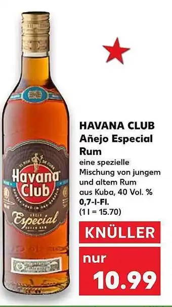 Kaufland Havana club añejo especial rum Angebot