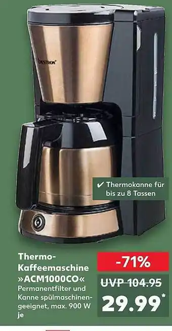 Kaufland Bestron thermo-kaffeemaschine „acm1000co“ Angebot