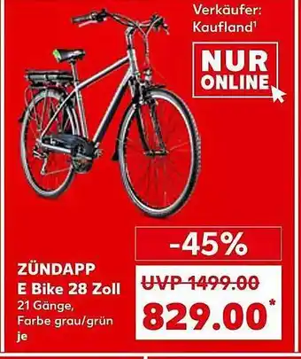 Kaufland Zündapp e bike 28 zoll Angebot