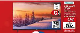 Lidl Hisense qled smart-tv e78hq Angebot