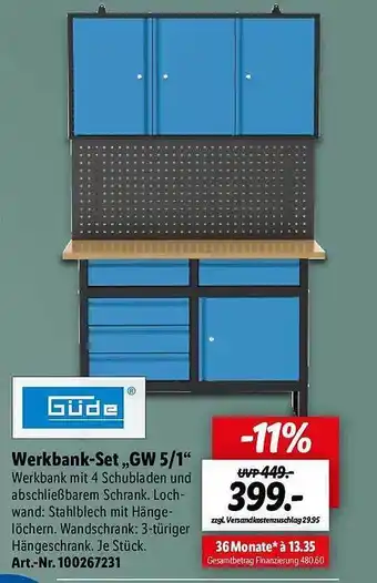 Lidl Güde werkbank-set gw5-1 Angebot