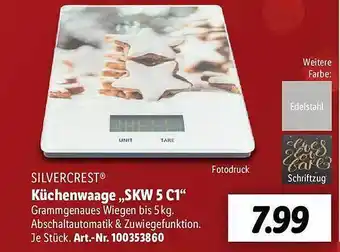 Lidl Silvercrest küchenwaage „skw5c1“ Angebot