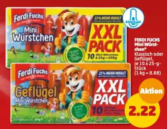 PENNY Ferdi Fuchs Mini Würstchen 10x25 g Stück Angebot