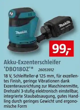 Bauhaus Makita akku-exzenterschleifer Angebot