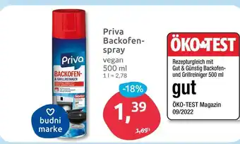 Budni Priva backofenspray Angebot