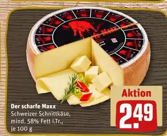 REWE Der scharfe maxx schweizer schnittkäse Angebot