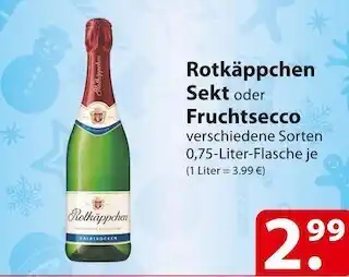 Famila Nord Ost Rotkäppchen sekt oder fruchtsecco Angebot