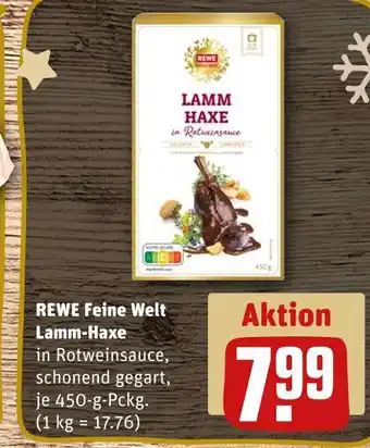 REWE Rewe feine welt lammhaxe Angebot