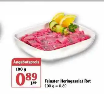 Globus Feinster Heringssalat Rot 100g Angebot