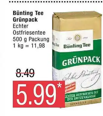 Marktkauf Bünting tee grünpack Angebot