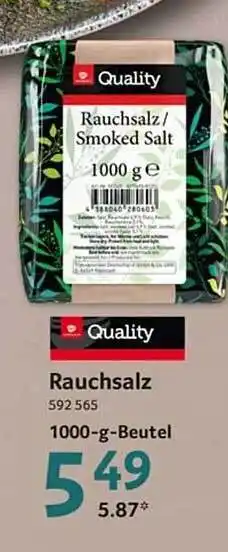 Selgros Quality rauchsalz Angebot