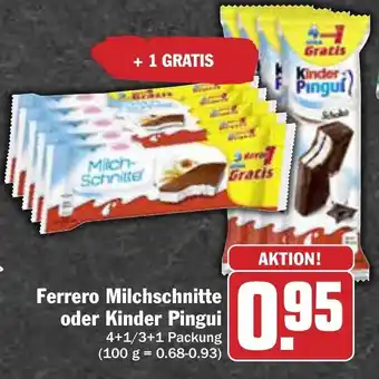 AEZ Ferrero Milchschnitte oder Kinder Pingui 4+1/3+1 Angebot