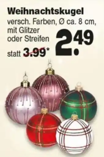 Repo Markt Weihnachtskugel Angebot