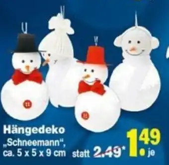 Repo Markt Hängedeko Schneemann Angebot