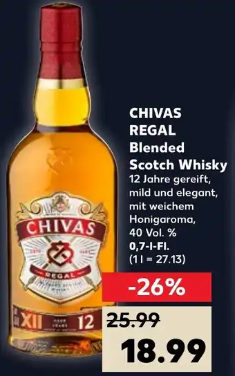 Kaufland Chivas Regal Blended Scotch Whisky 0,7 L-Fl. Angebot