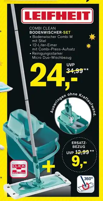 KODi LEIFHEIT Combi Clean Bodenwischer-Set Angebot