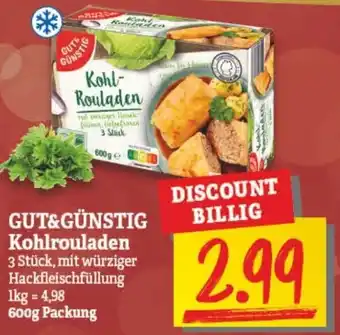 NP Discount Gut & Günstig Kohlrouladen 600g Packung Angebot