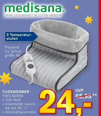 KODi Medisana Fusswarmer FWS 60258 Angebot