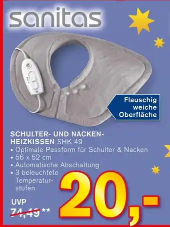 KODi Sanitas Schulter- und Nackenheizkissen SHK 49 Angebot