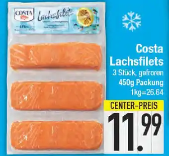 E-Center Costa Lachsfilets 450 g Packung Angebot