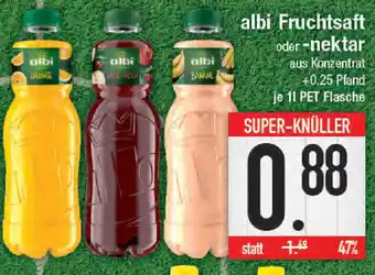 E-Center albi Fruchtsaft oder-nektar 1 l PET Flasche Angebot