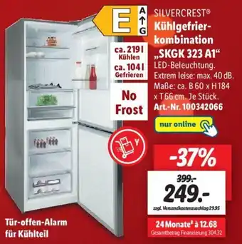 Lidl Silvercrest Kühlgefrierkombination SKGK 323 A1 Angebot