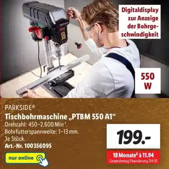 Lidl Parkside Tischbohrmaschine PTBM 550 A1 Angebot